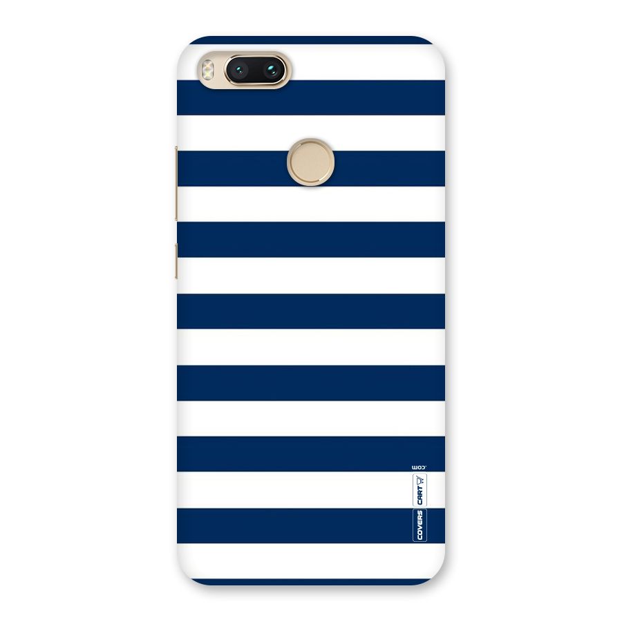 Classic Blue White Stripes Back Case for Mi A1