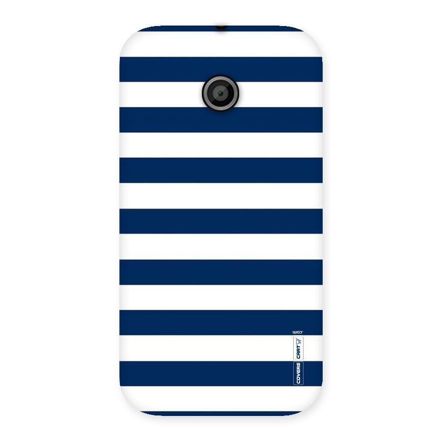 Classic Blue White Stripes Back Case for Moto E
