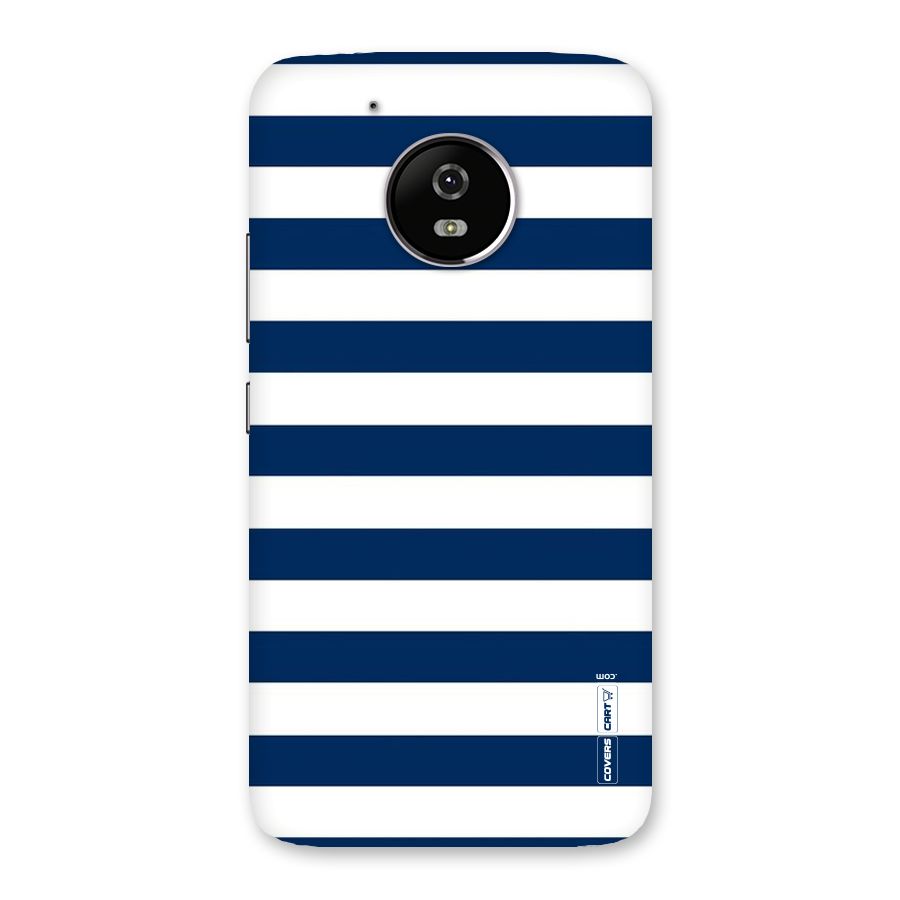 Classic Blue White Stripes Back Case for Moto G5