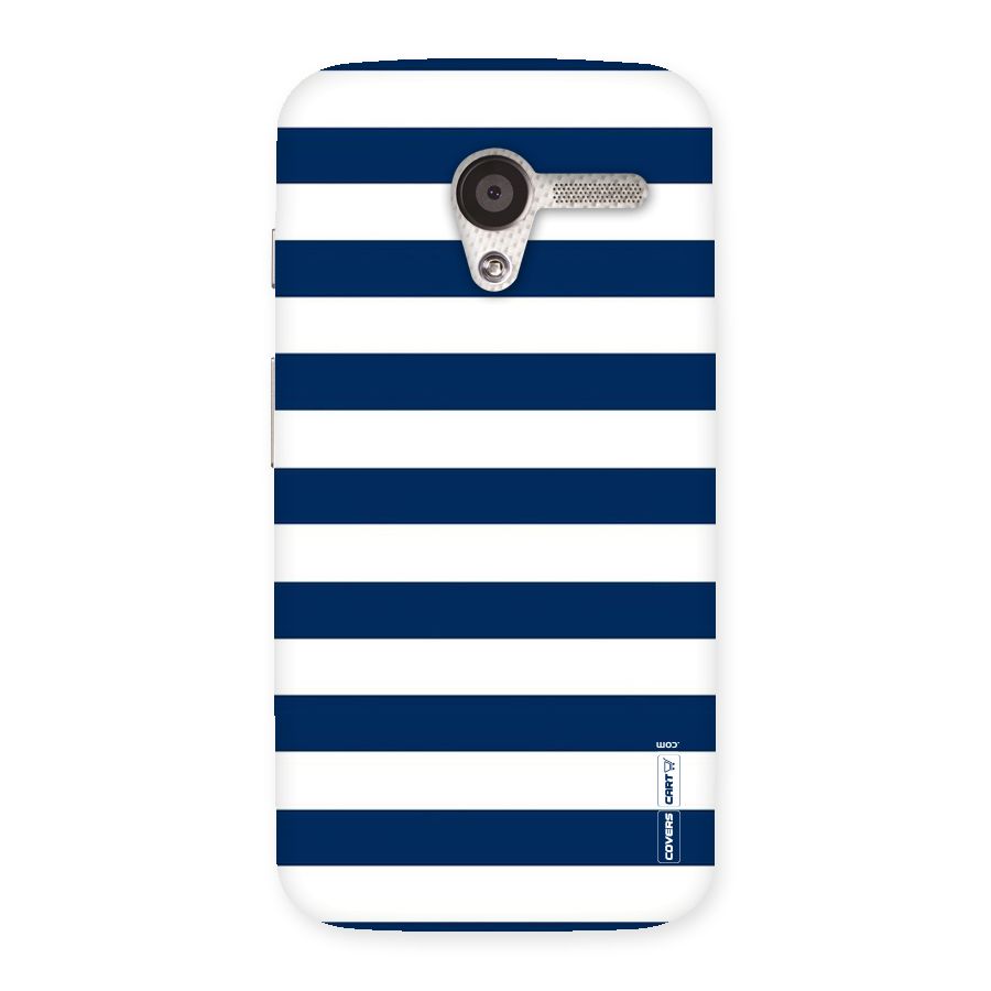 Classic Blue White Stripes Back Case for Moto X