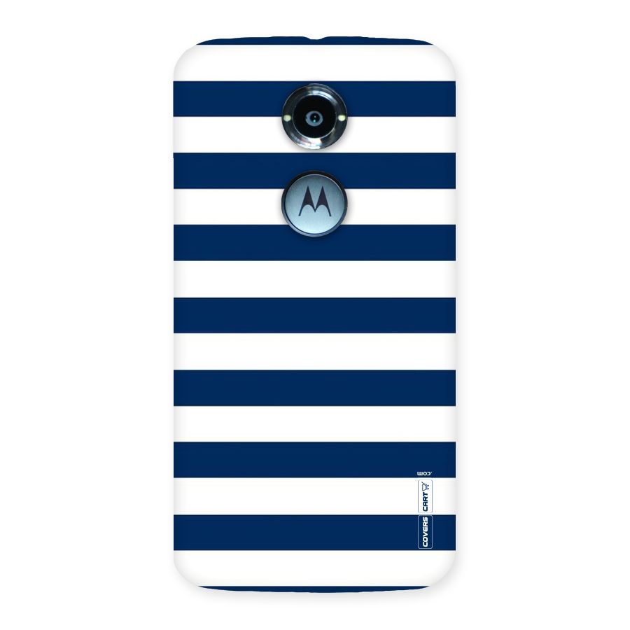 Classic Blue White Stripes Back Case for Moto X 2nd Gen