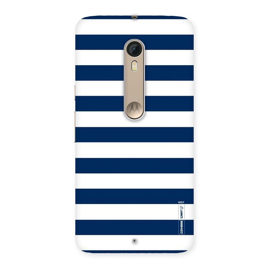 Classic Blue White Stripes Back Case for Motorola Moto X Style