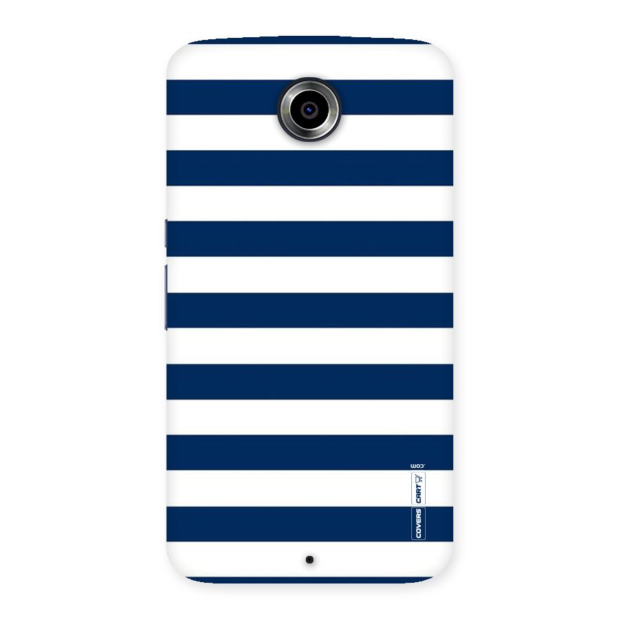Classic Blue White Stripes Back Case for Nexsus 6