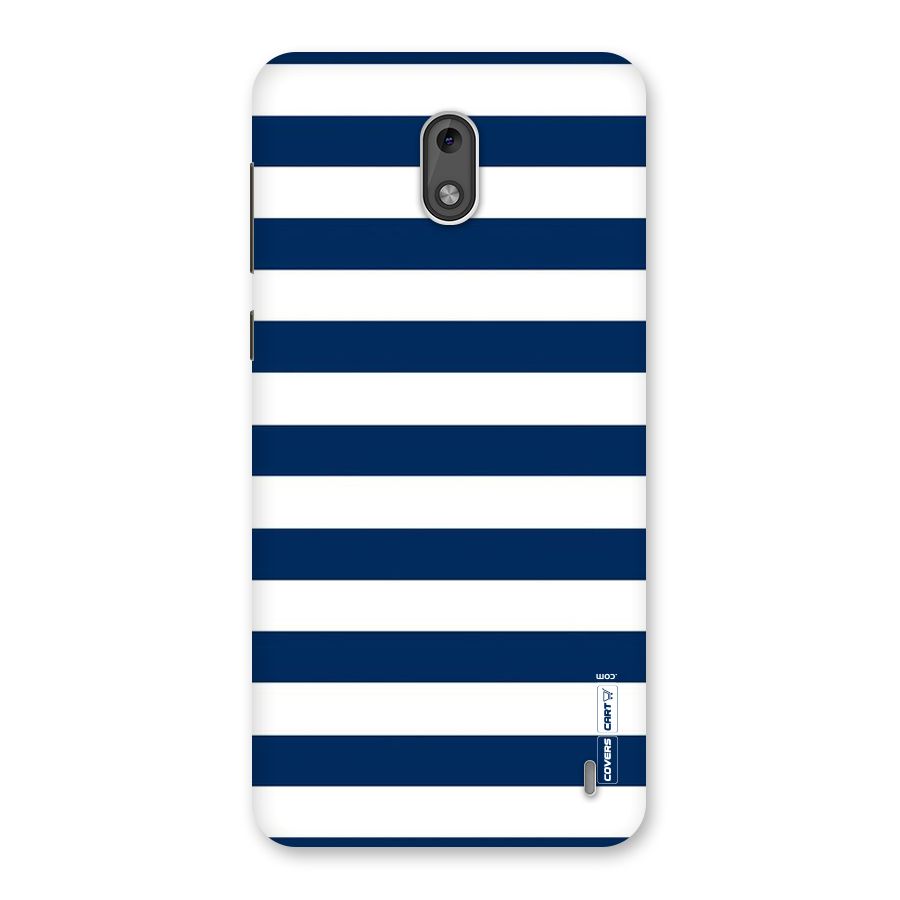 Classic Blue White Stripes Back Case for Nokia 2