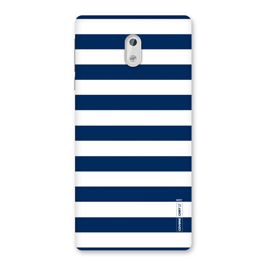 Classic Blue White Stripes Back Case for Nokia 3