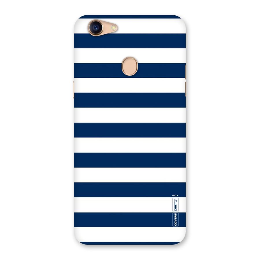 Classic Blue White Stripes Back Case for Oppo F5