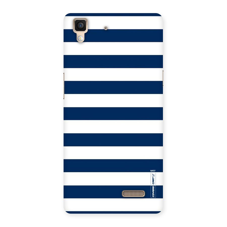 Classic Blue White Stripes Back Case for Oppo R7