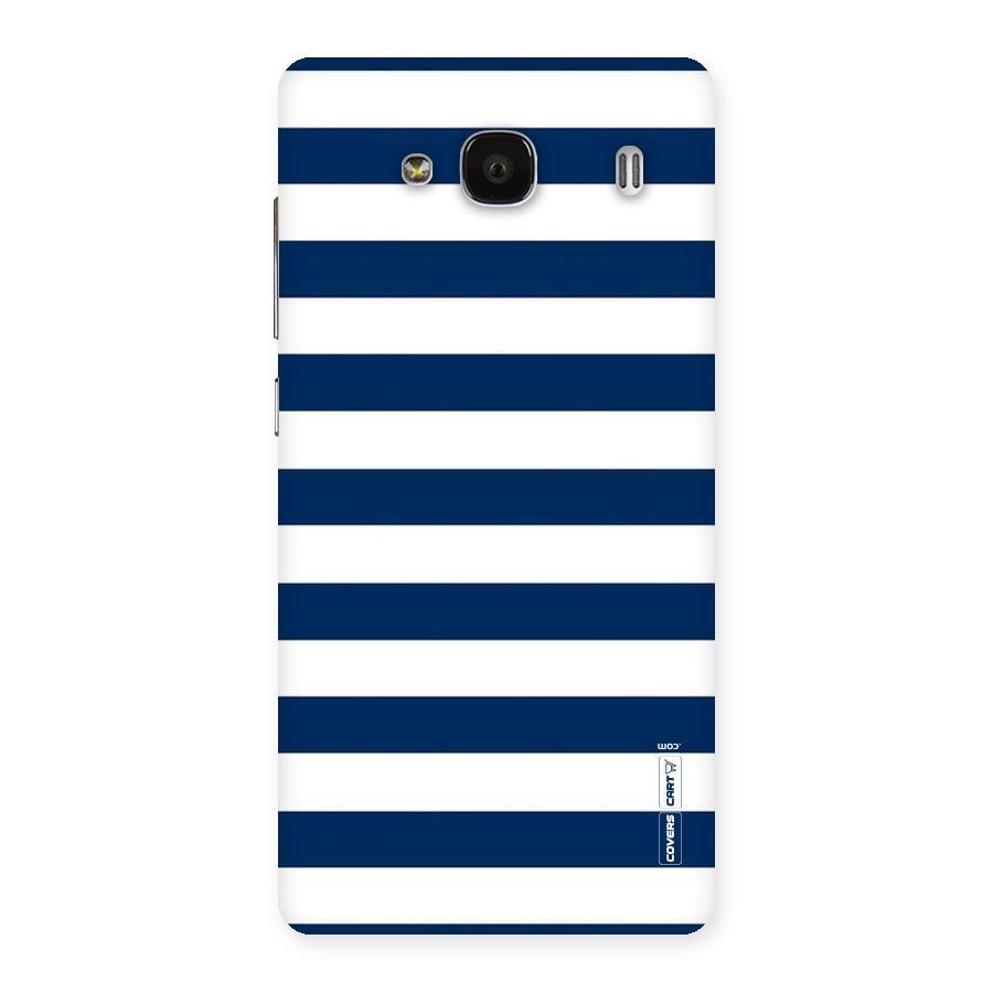 Classic Blue White Stripes Back Case for Redmi 2
