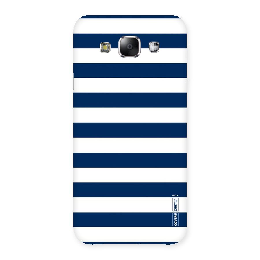 Classic Blue White Stripes Back Case for Samsung Galaxy E5