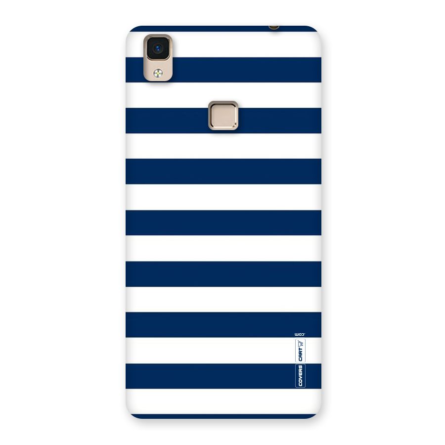 Classic Blue White Stripes Back Case for V3 Max