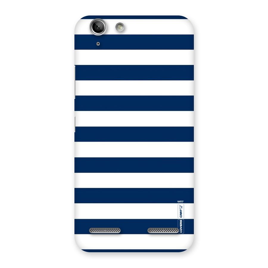 Classic Blue White Stripes Back Case for Vibe K5