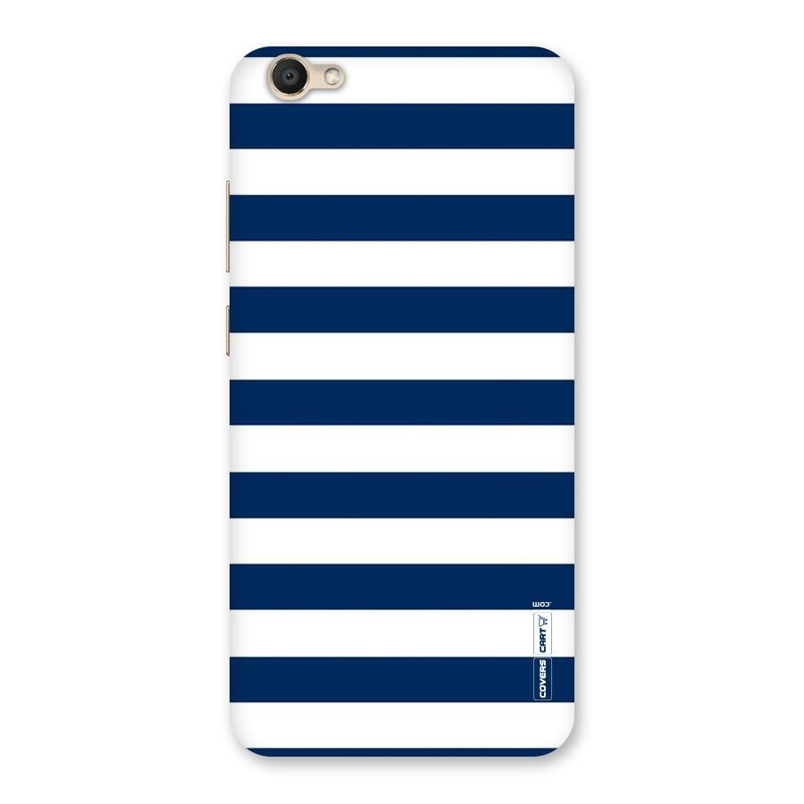 Classic Blue White Stripes Back Case for Vivo V5