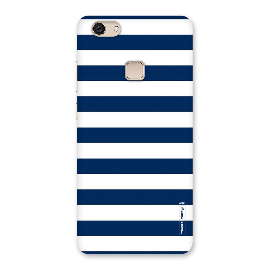 Classic Blue White Stripes Back Case for Vivo V7