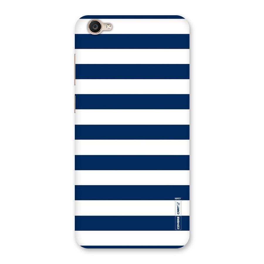Classic Blue White Stripes Back Case for Vivo Y55L