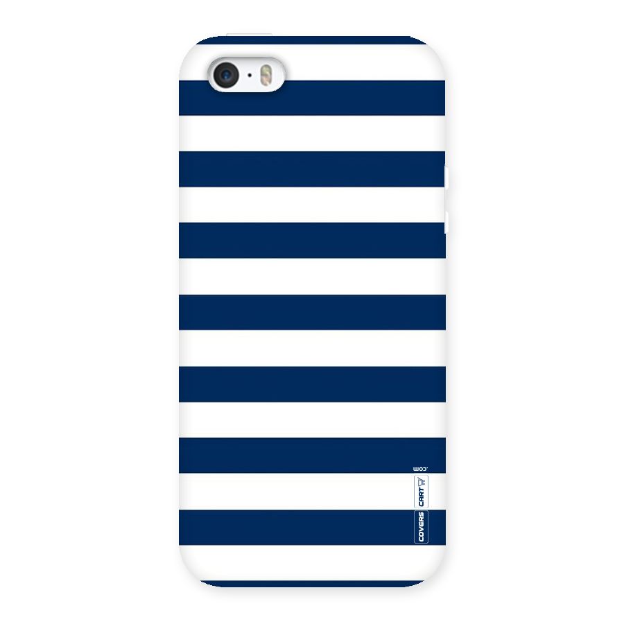 Classic Blue White Stripes Back Case for iPhone SE