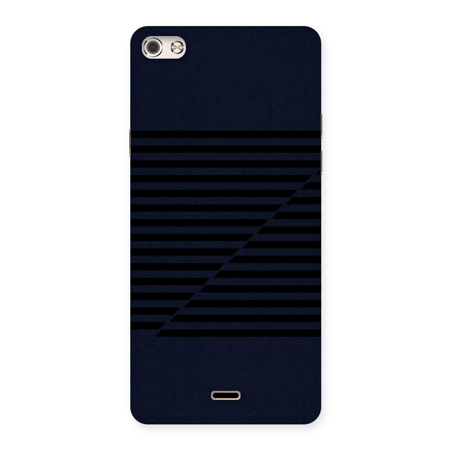 Classic Stripes Cut Back Case for Micromax Canvas Silver 5