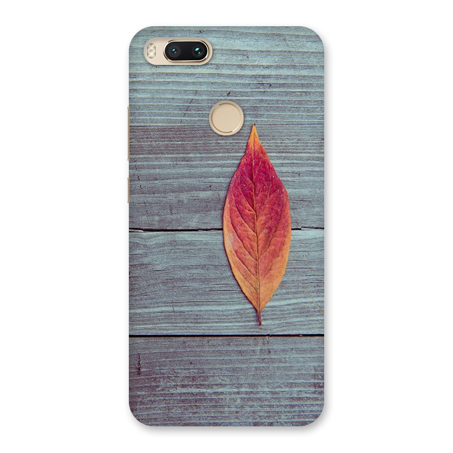 Classic Wood Leaf Back Case for Mi A1