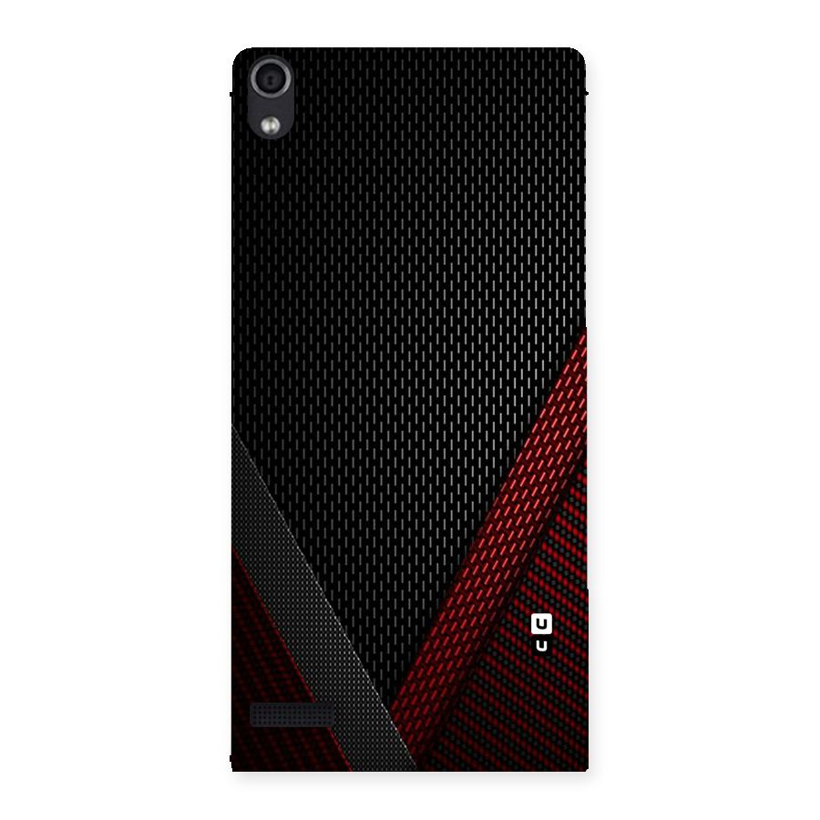 Classy Black Red Design Back Case for Ascend P6