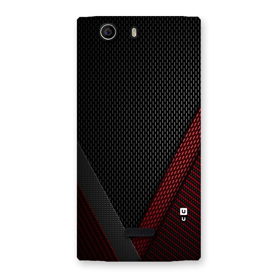 Classy Black Red Design Back Case for Canvas Nitro 2 E311