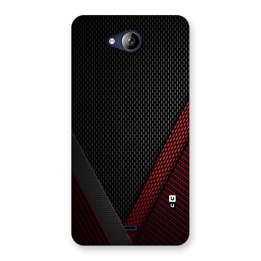 Classy Black Red Design Back Case for Canvas Play Q355