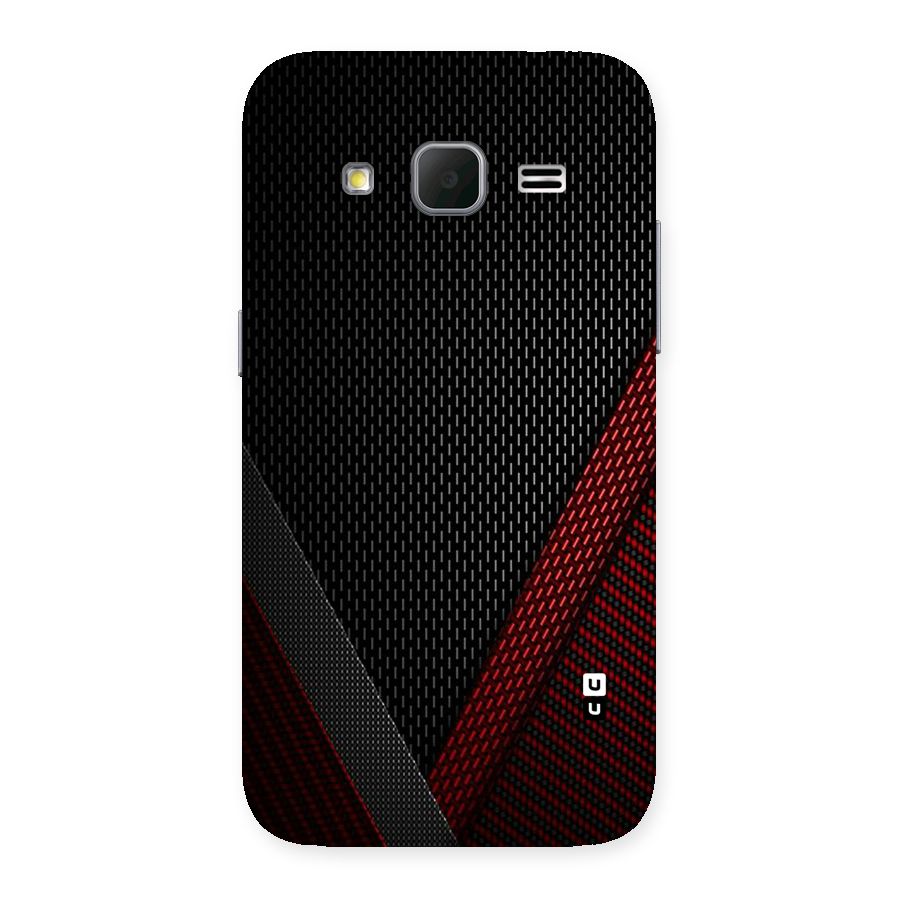 Classy Black Red Design Back Case for Galaxy Core Prime