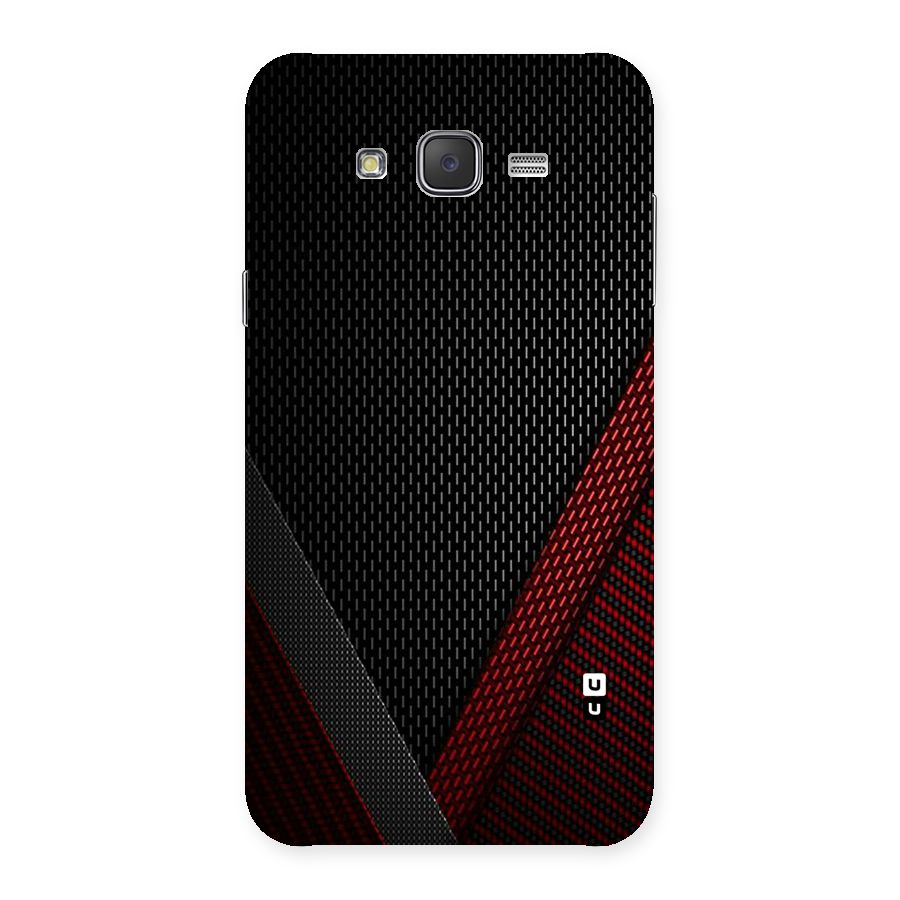 Classy Black Red Design Back Case for Galaxy J7