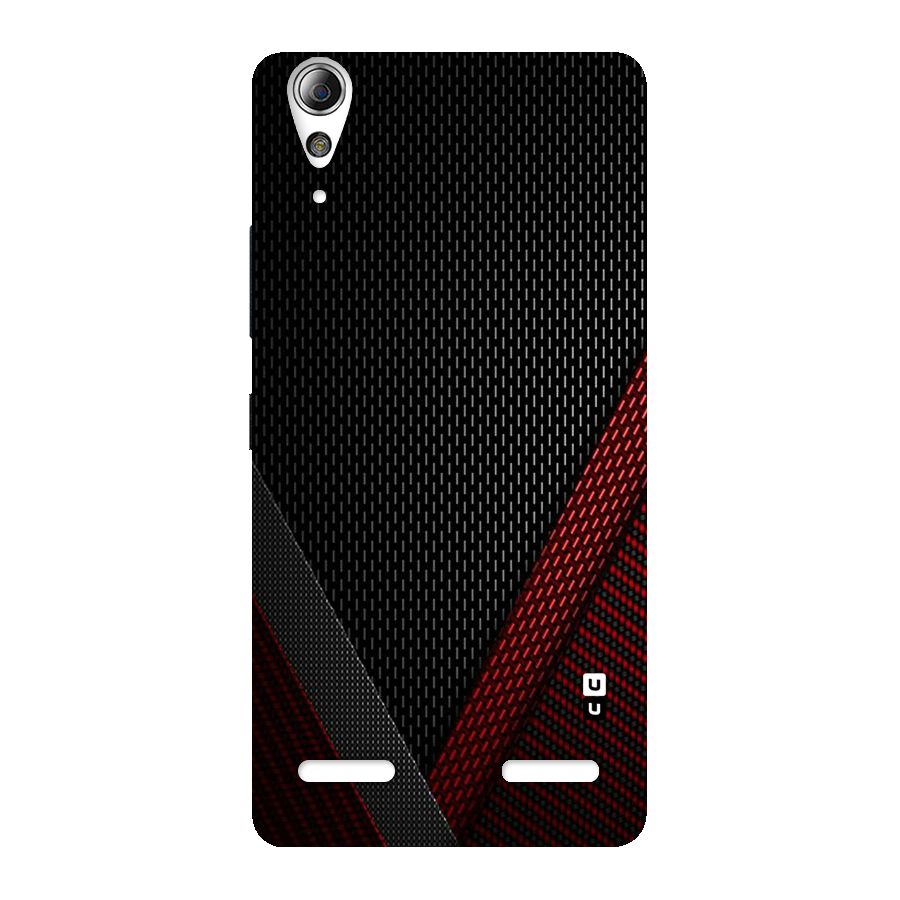 Classy Black Red Design Back Case for Lenovo A6000 Plus