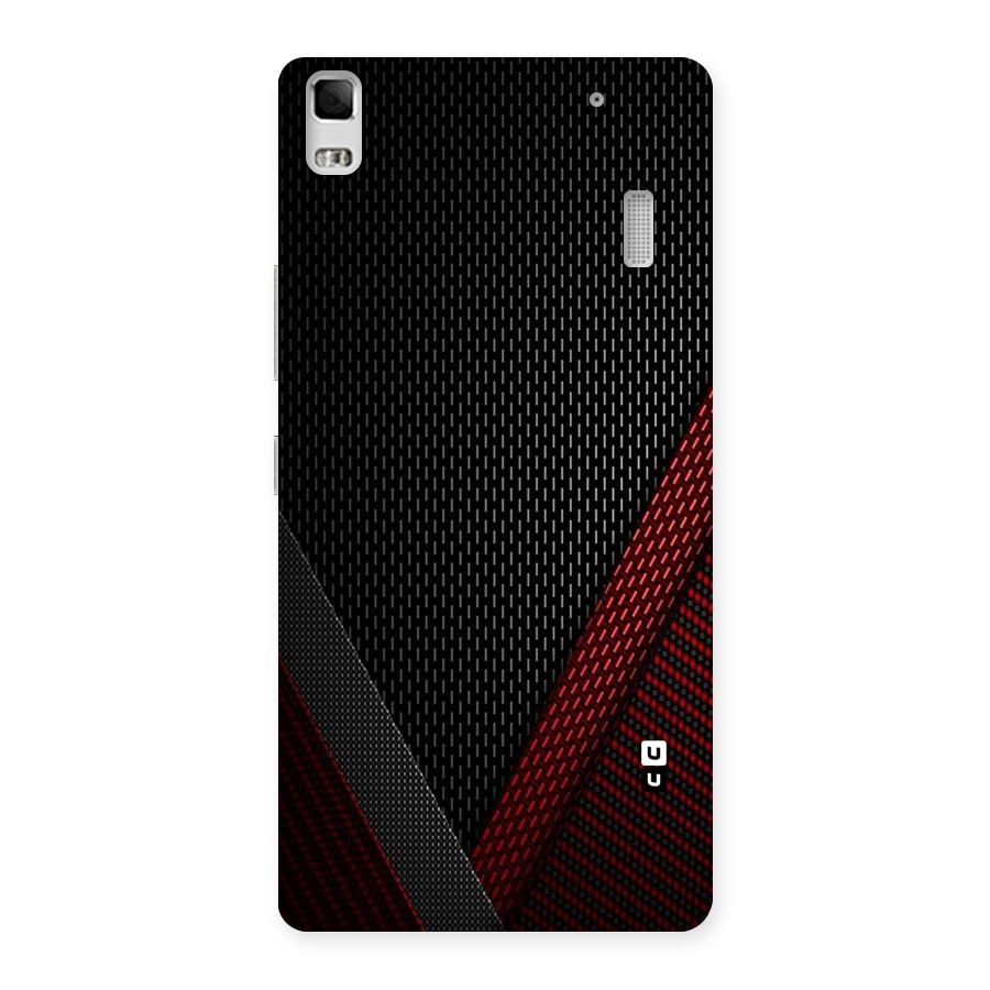 Classy Black Red Design Back Case for Lenovo A7000