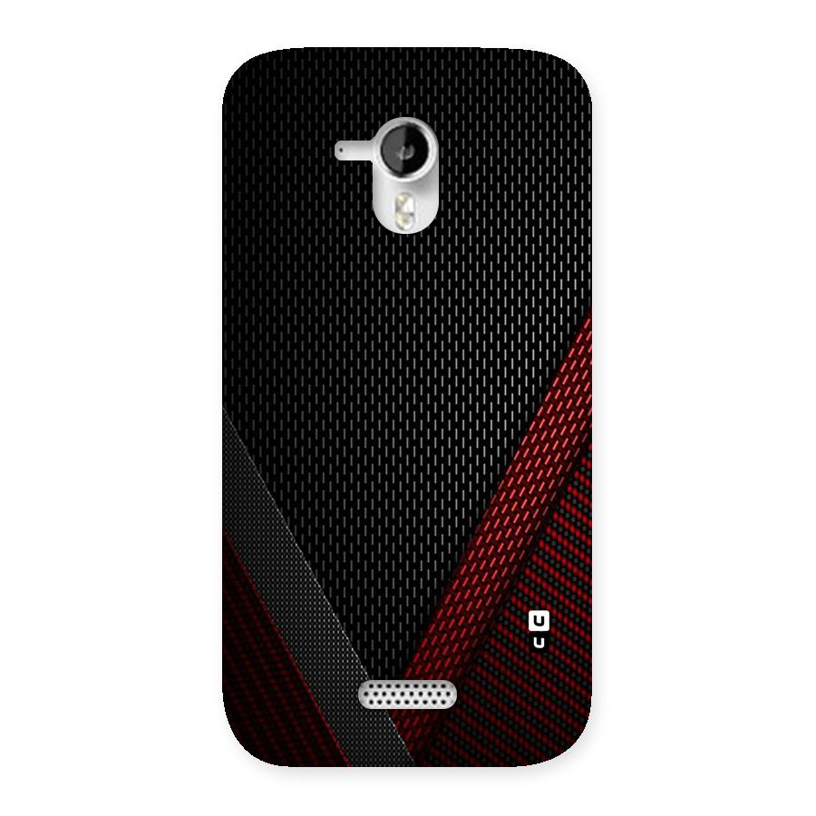 Classy Black Red Design Back Case for Micromax Canvas HD A116