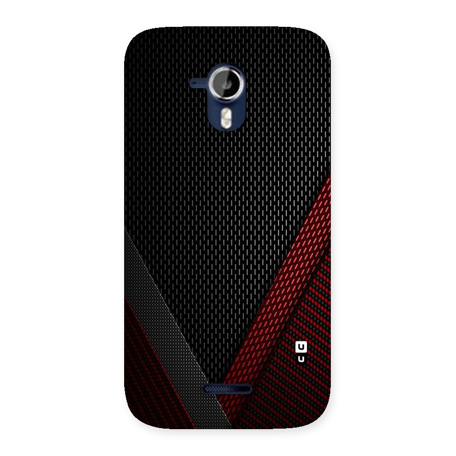 Classy Black Red Design Back Case for Micromax Canvas Magnus A117