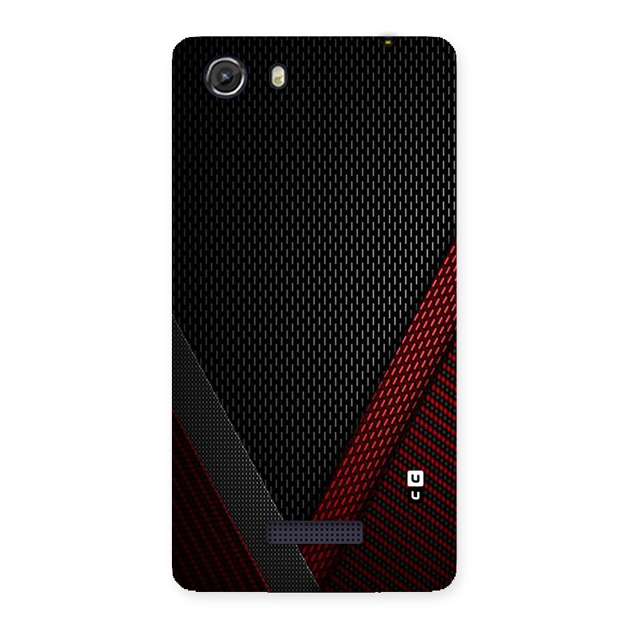 Classy Black Red Design Back Case for Micromax Unite 3