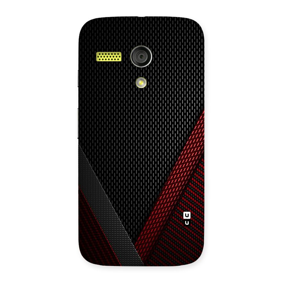 Classy Black Red Design Back Case for Moto G