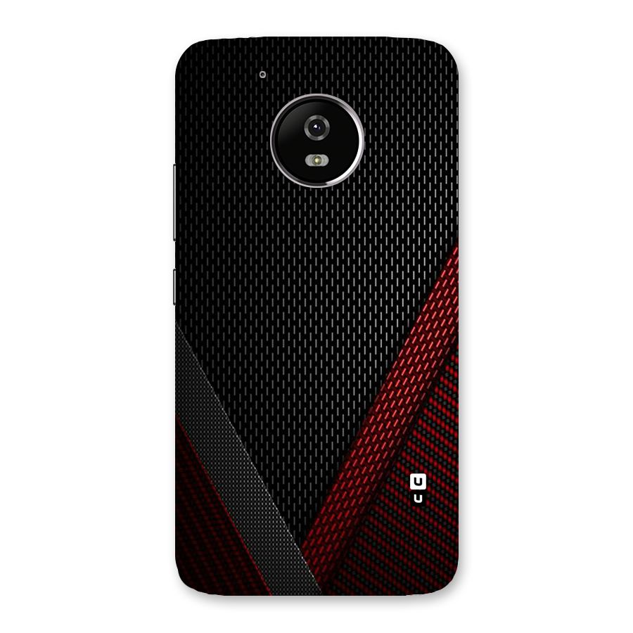 Classy Black Red Design Back Case for Moto G5
