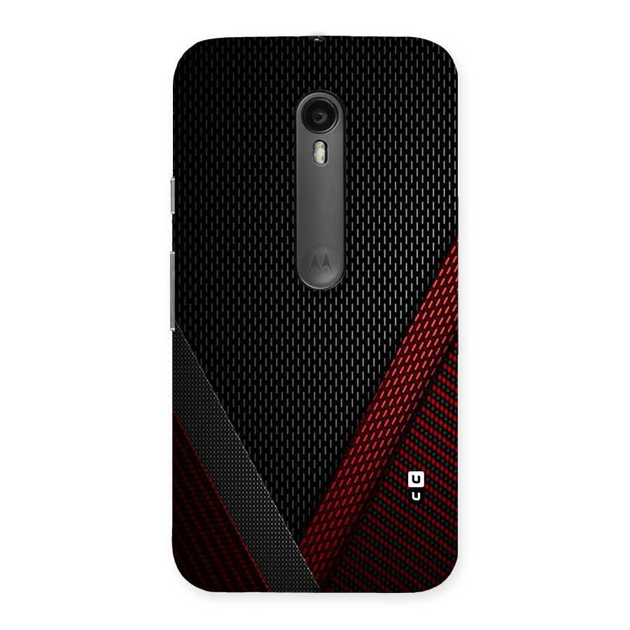 Classy Black Red Design Back Case for Moto G Turbo