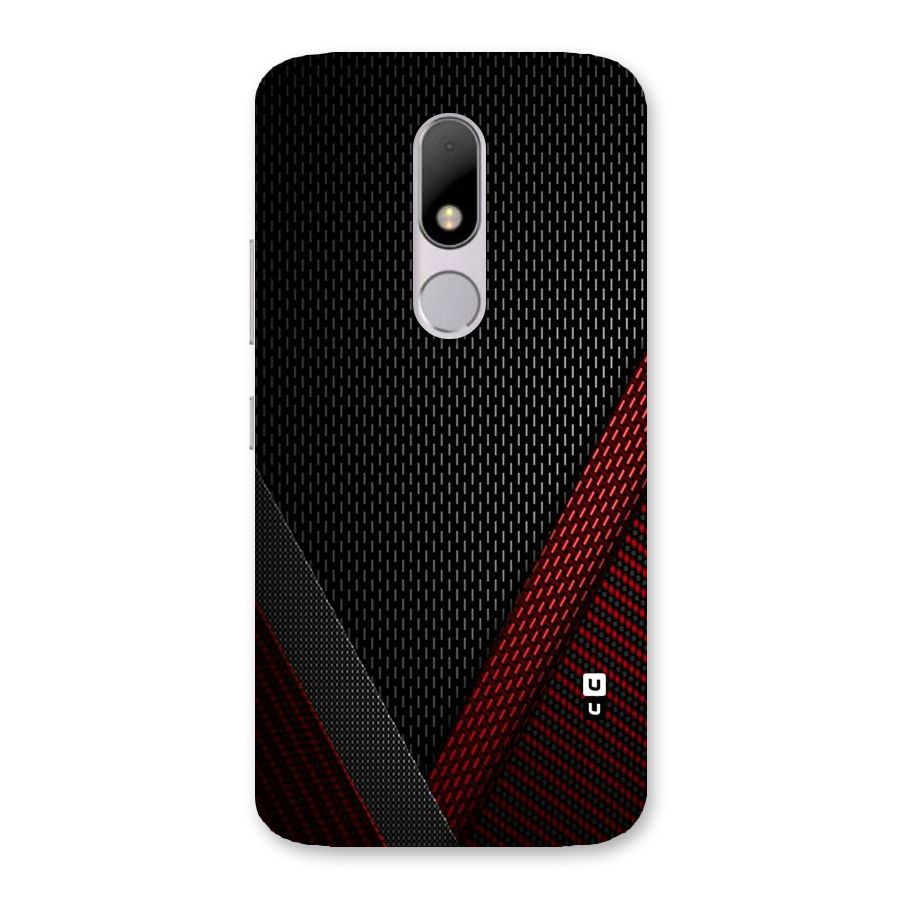 Classy Black Red Design Back Case for Moto M