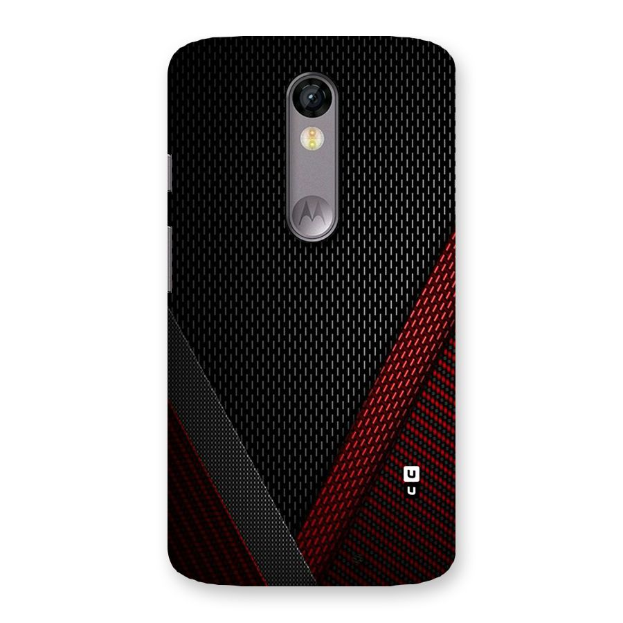 Classy Black Red Design Back Case for Moto X Force