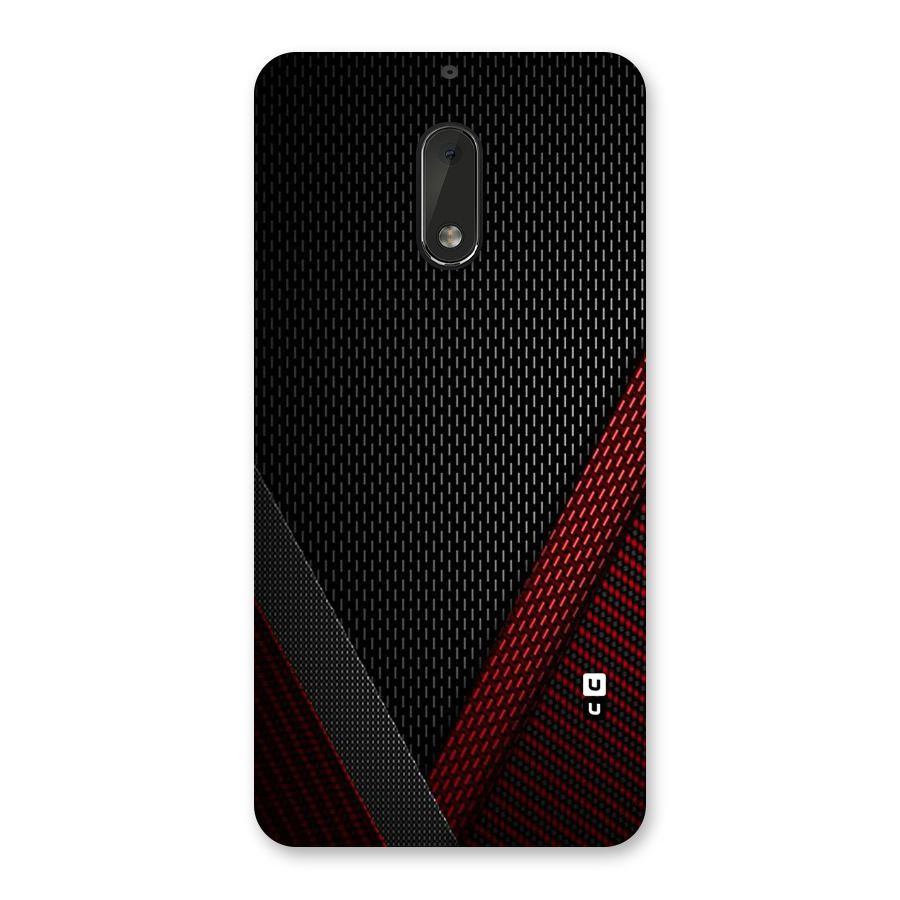Classy Black Red Design Back Case for Nokia 6