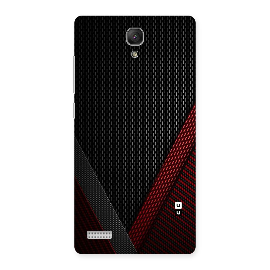 Classy Black Red Design Back Case for Redmi Note