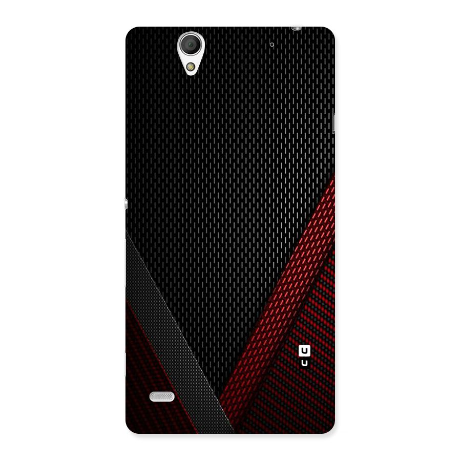 Classy Black Red Design Back Case for Sony Xperia C4