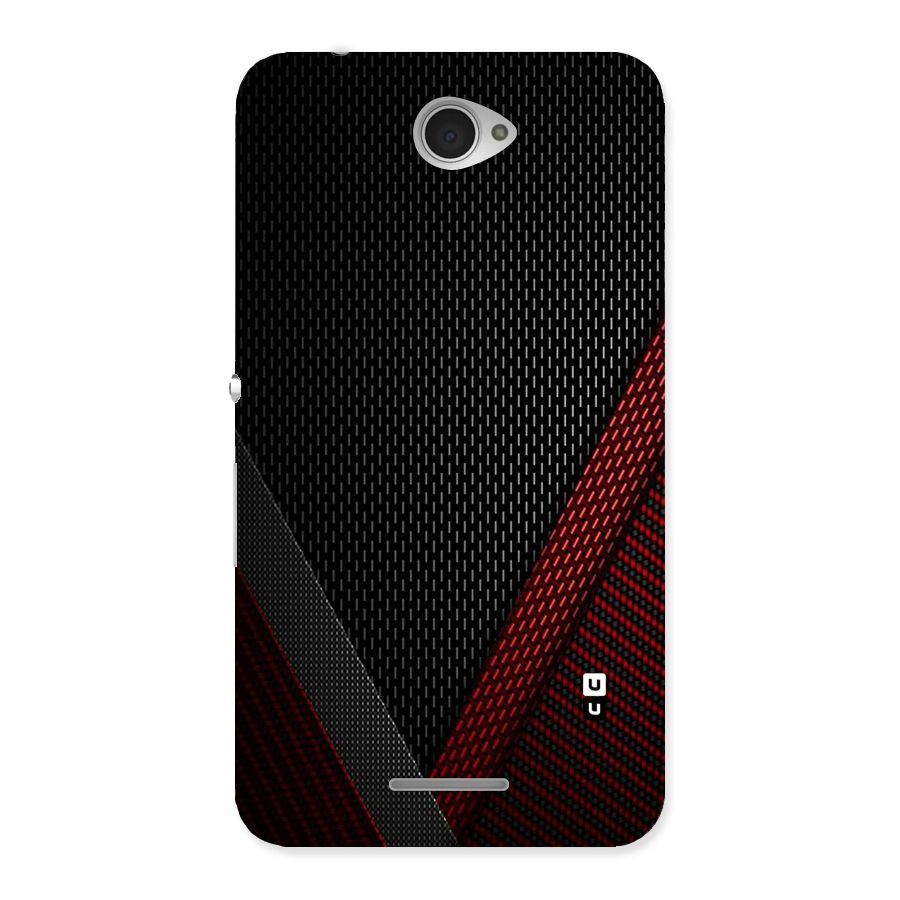 Classy Black Red Design Back Case for Sony Xperia E4