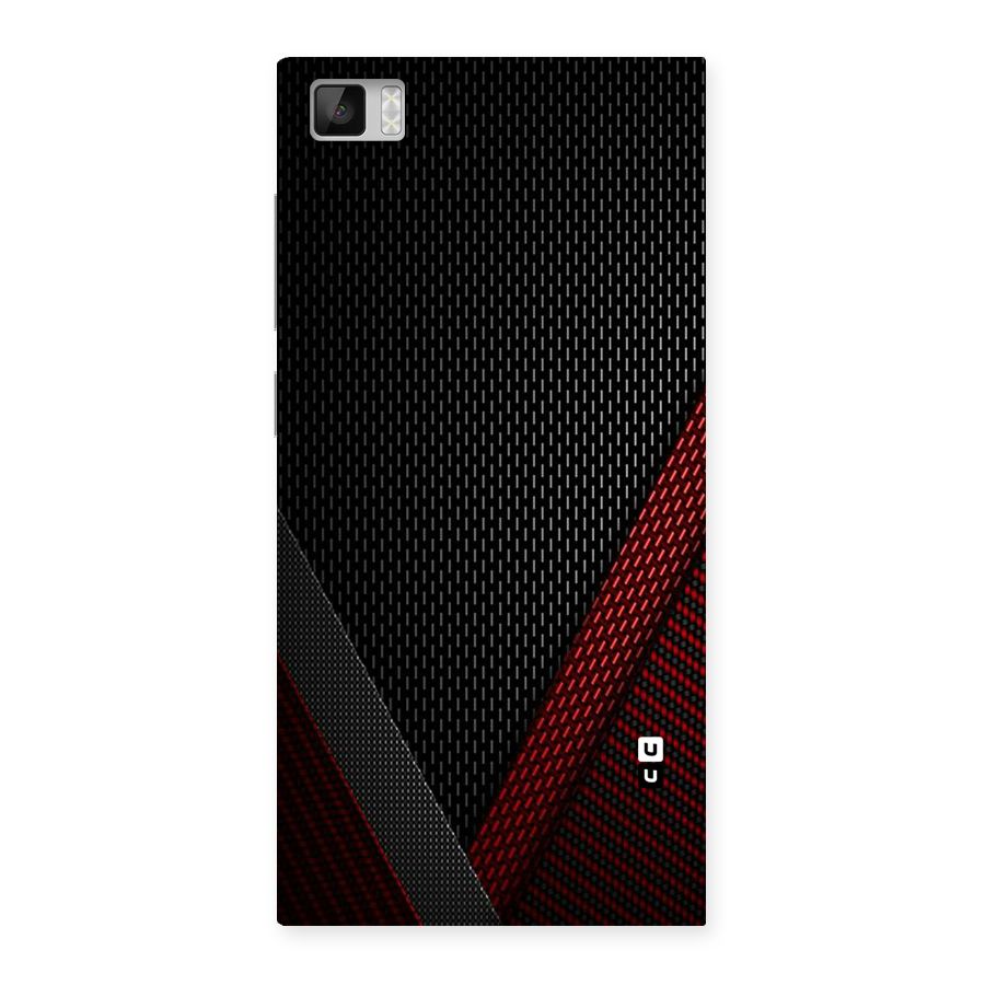 Classy Black Red Design Back Case for Xiaomi Mi3