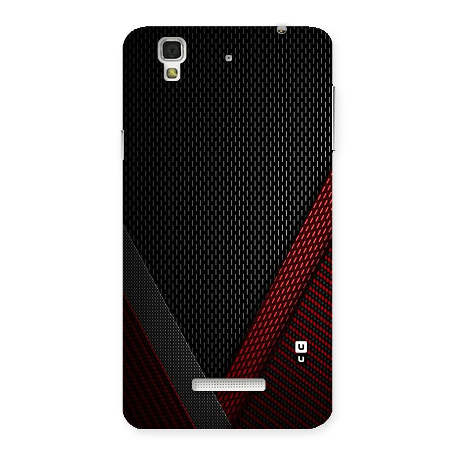 Classy Black Red Design Back Case for YU Yureka Plus