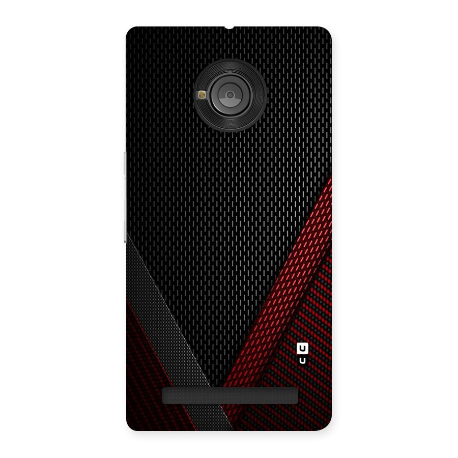 Classy Black Red Design Back Case for Yu Yunique