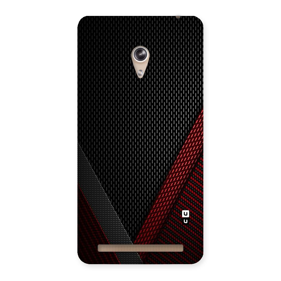 Classy Black Red Design Back Case for Zenfone 6