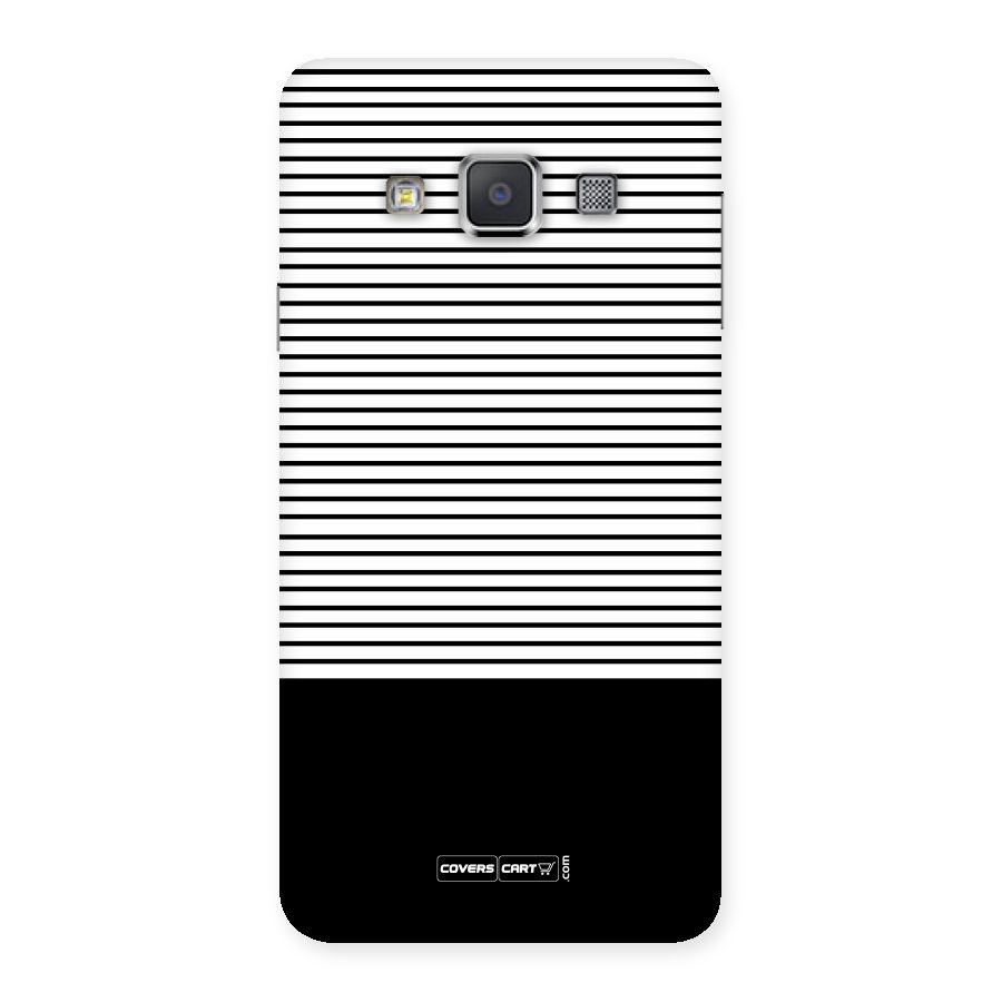 Classy Black Stripes Back Case for Galaxy A3