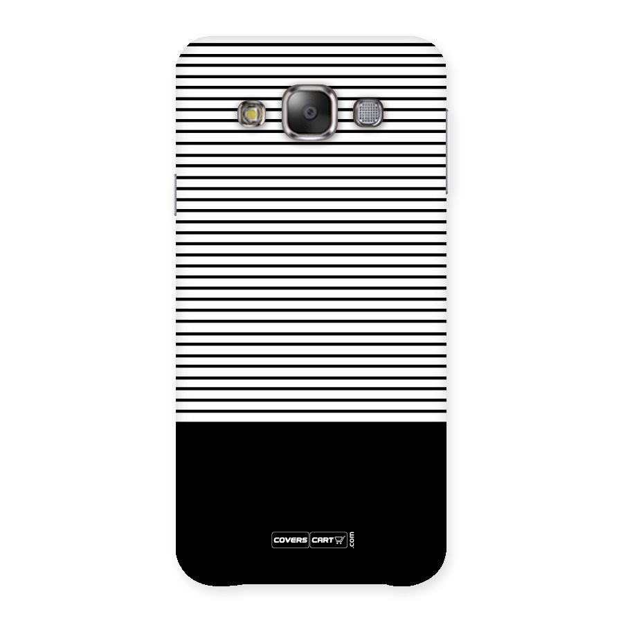 Classy Black Stripes Back Case for Galaxy E7