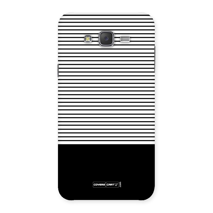 Classy Black Stripes Back Case for Galaxy J7