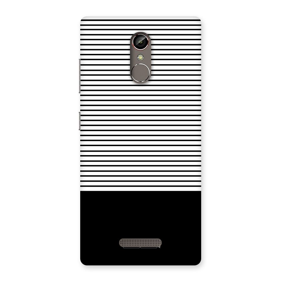 Classy Black Stripes Back Case for Gionee S6s