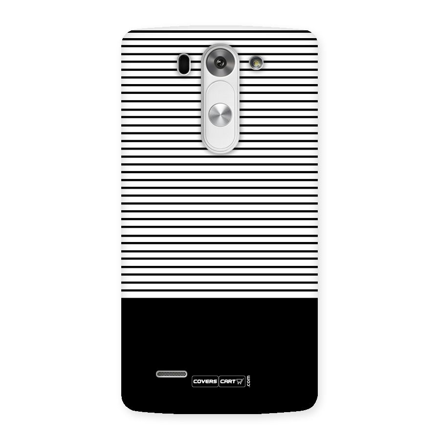 Classy Black Stripes Back Case for LG G3 Beat