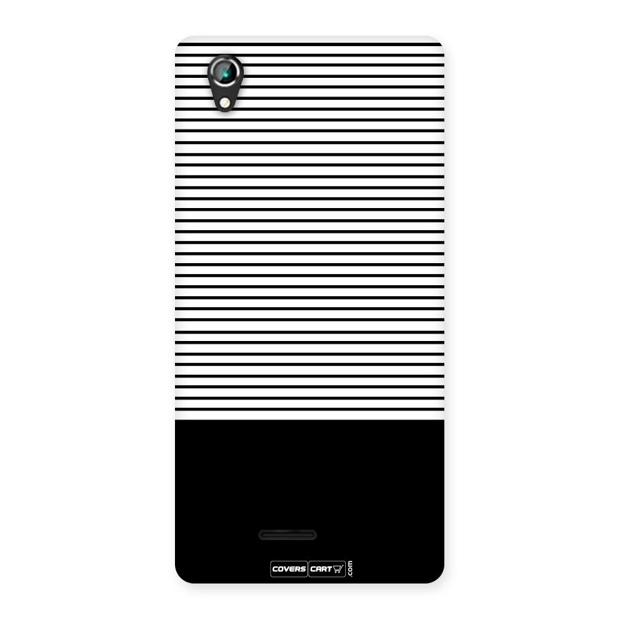 Classy Black Stripes Back Case for Lava Iris 800